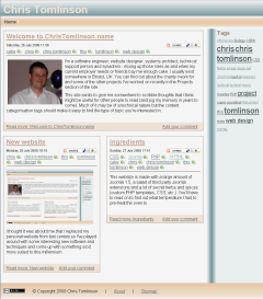 Screenshot of this website on 5th August 2008